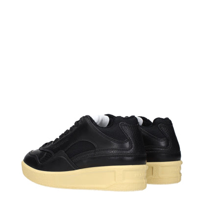 Jil Sander Black Leather Low Top Sneakers