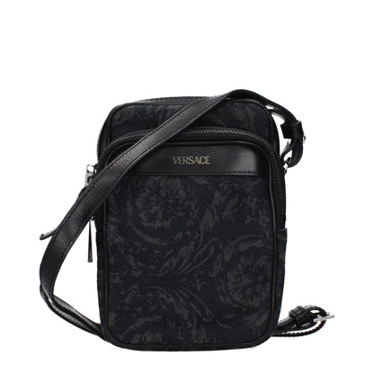 Versace Black Fabric Crossbody Bag