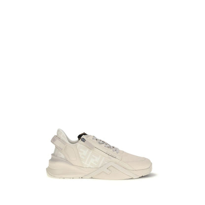 Fendi Beige Calf Leather Bos Taurus Athletic Sneakers