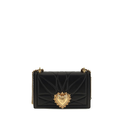 Dolce & Gabbana Black Lamb Ovis Aries Shoulder Bag