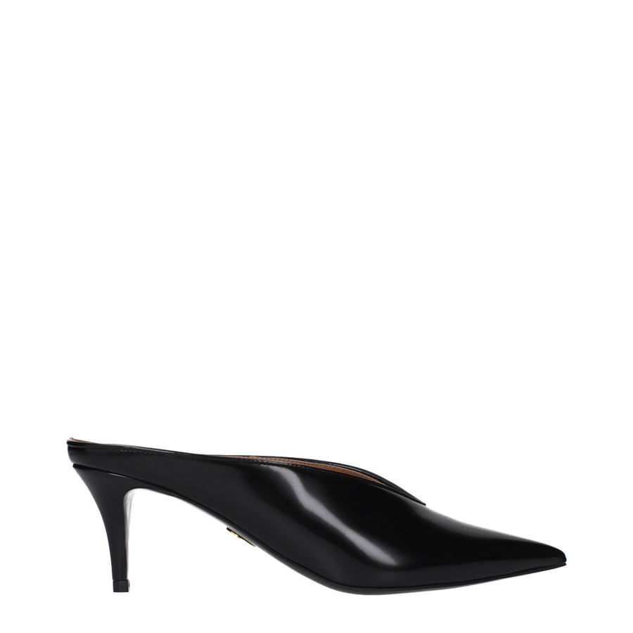 Stella McCartney Black Leather High Heel Pumps