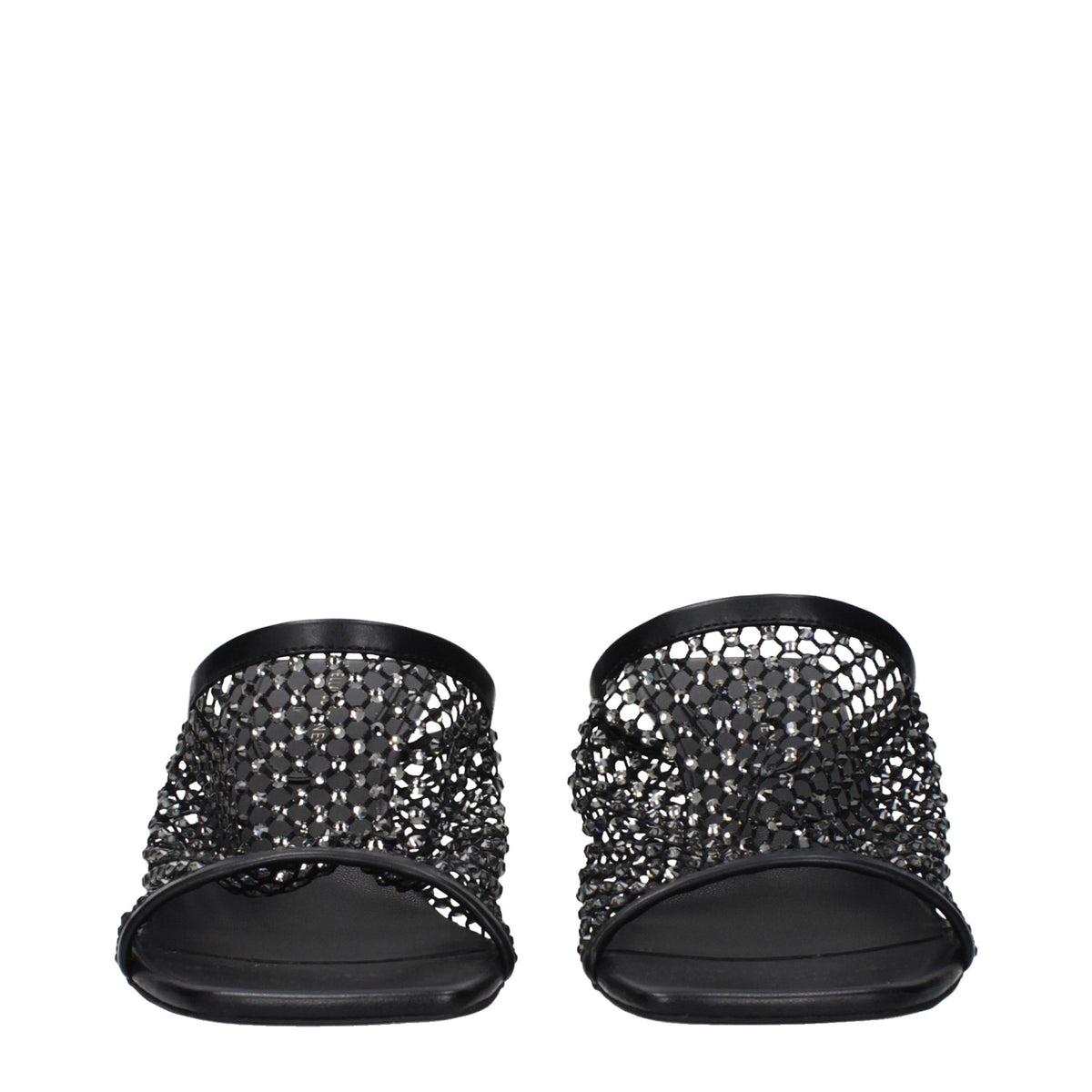 Stella McCartney Black Leather Stiletto Heel Sandals