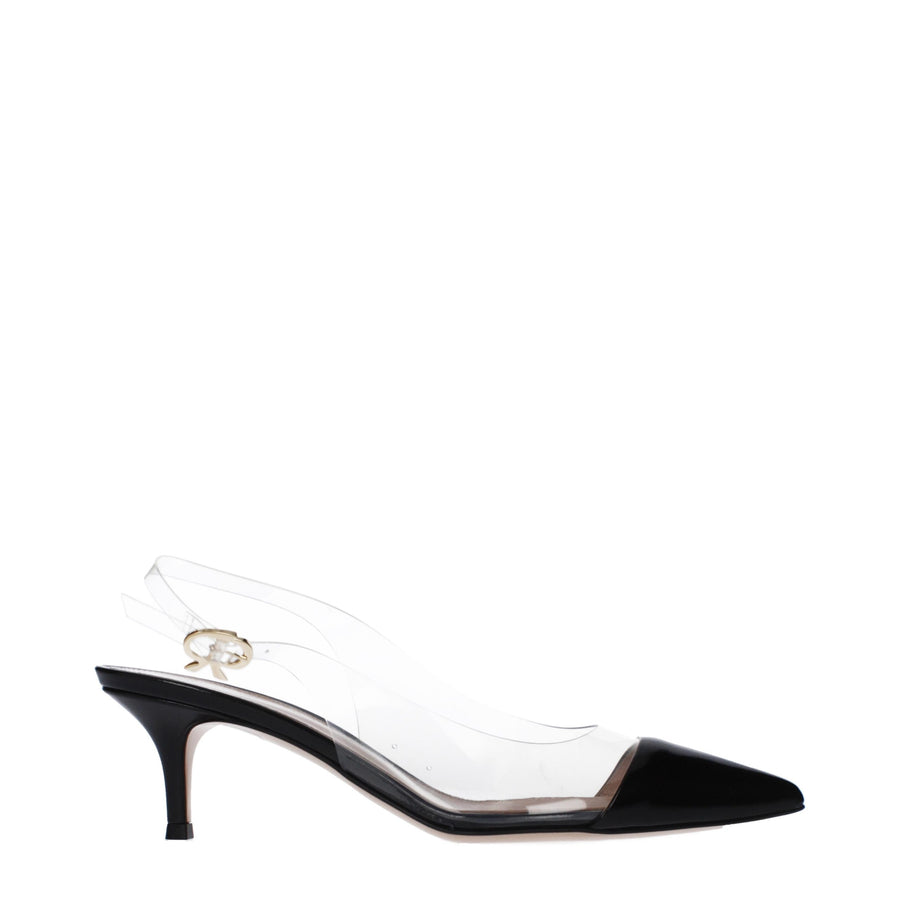 Gianvito Rossi Transparent Plexiglass Mid Heel Pumps