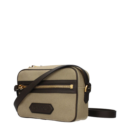 Tom Ford Beige Fabric Crossbody Bag