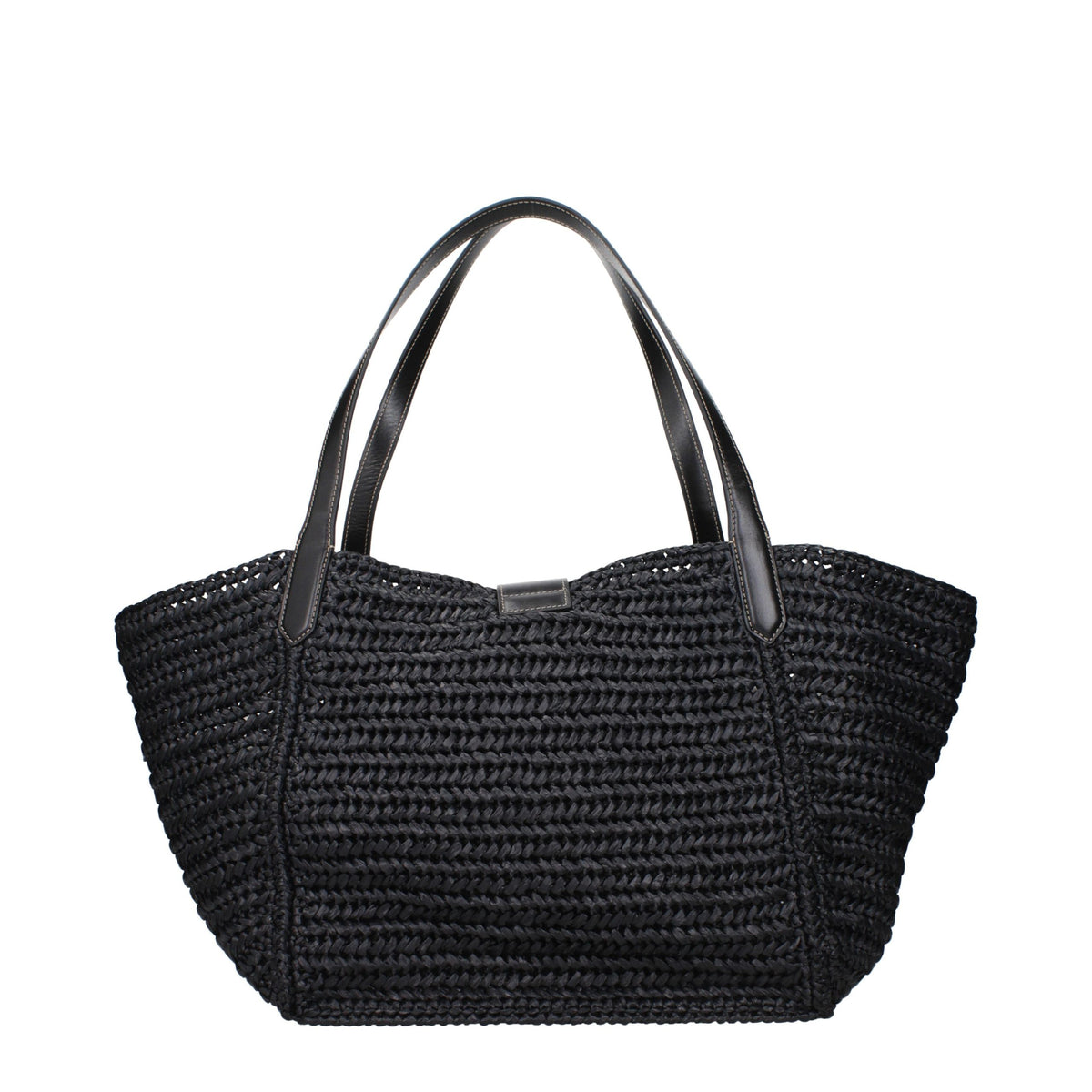 Tom Ford Black Raffia Shoulder Bag