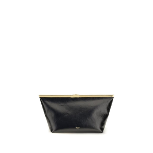 Jimmy Choo Black Calf Leather Bos Taurus Clutch Bag