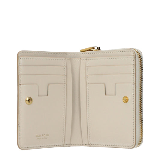 Tom Ford Beige Leather Wallet