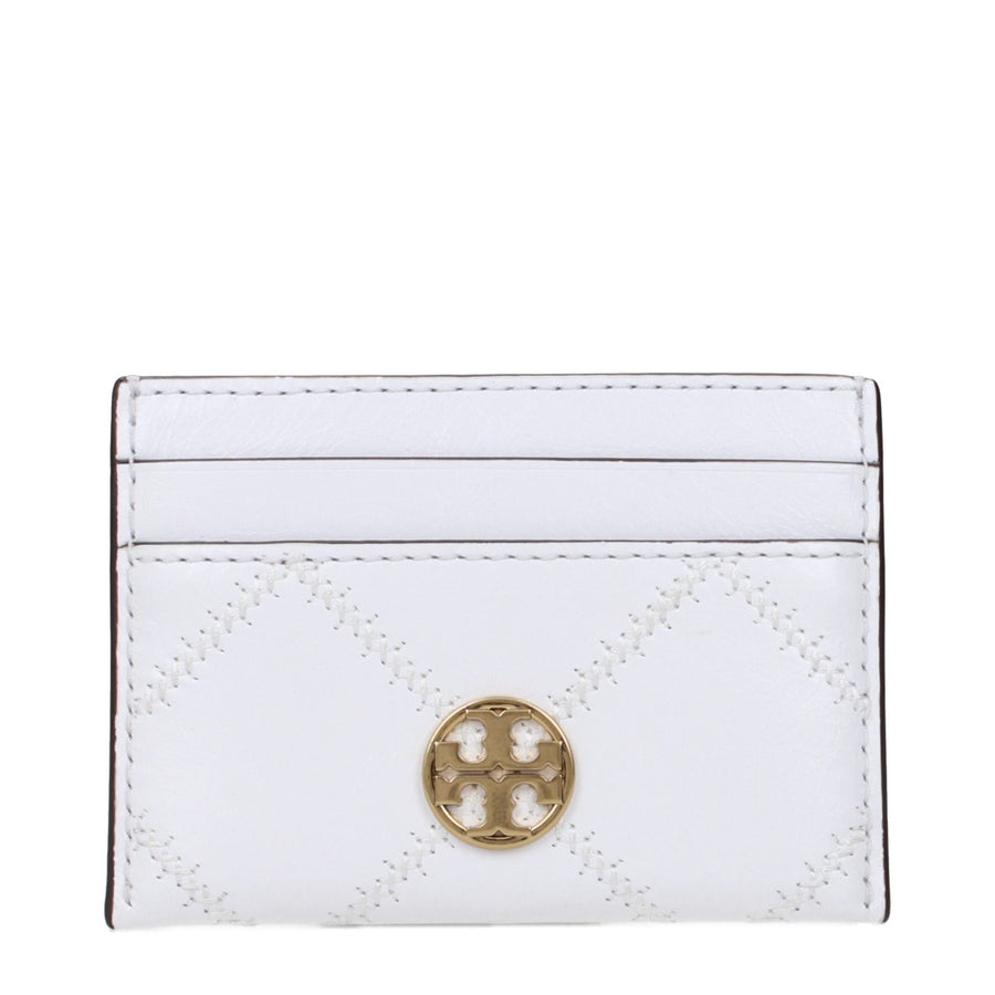Tory Burch White Leather Cardholder