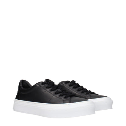 Givenchy Black Leather Low Top Sneakers