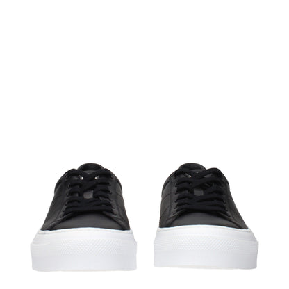Givenchy Black Leather Low Top Sneakers
