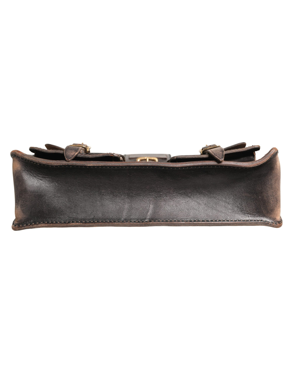 Dolce & Gabbana Black Leather Shoulder Satchel Briefcase Men Borse Bag