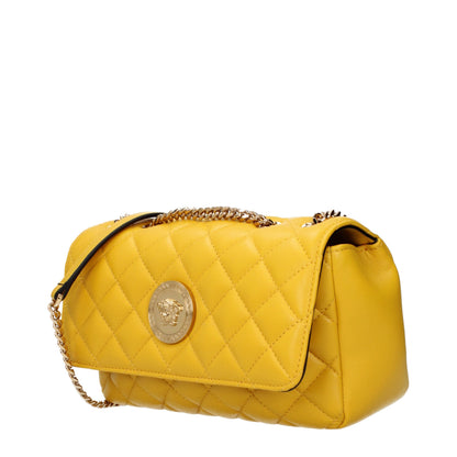 Versace Yellow Leather Shoulder Bag