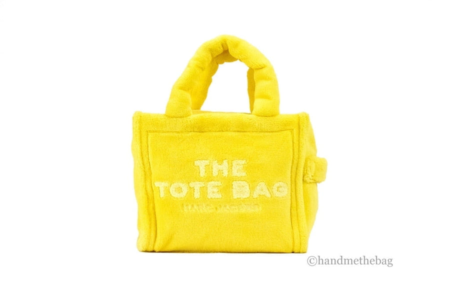 Marc Jacobs The Terry Tote Yellow Mini Soft Terry Fabric Crossbody Bag Handbag