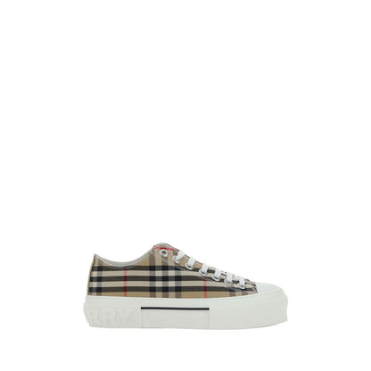Burberry Brown Synthetic Low Top Sneakers