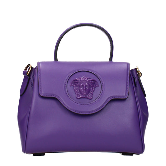 Versace Purple Leather Handbag