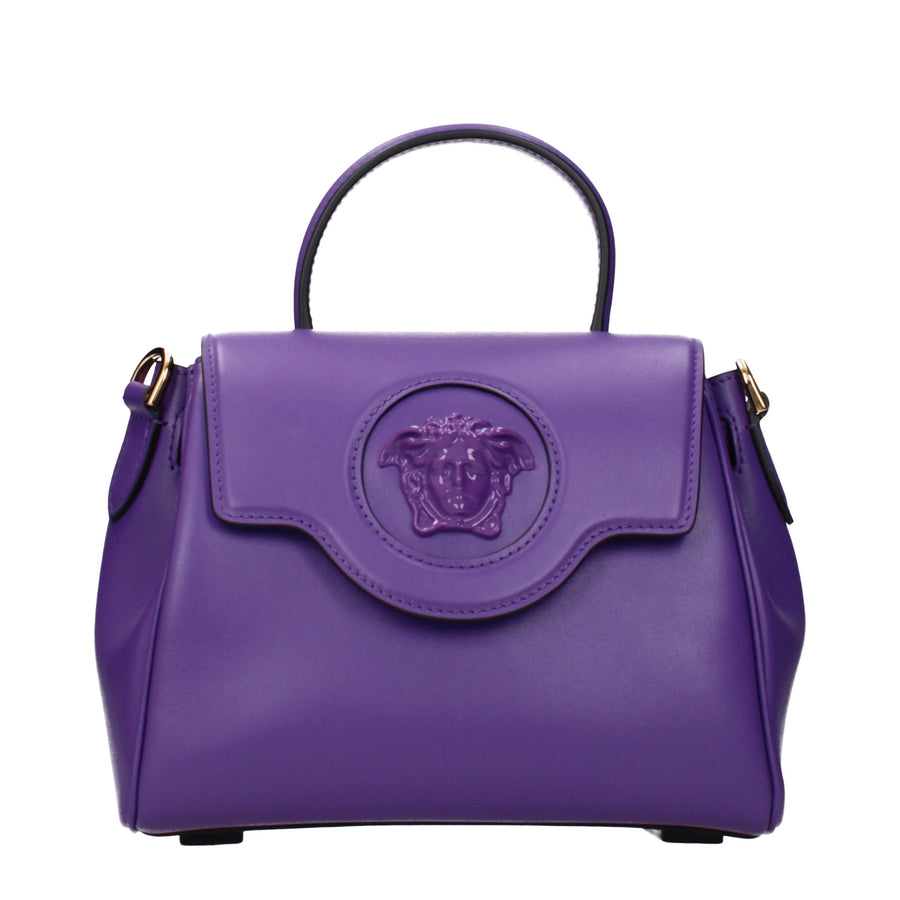 Versace Purple Leather Handbag