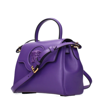 Versace Purple Leather Handbag