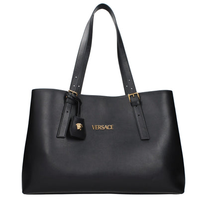 Versace Black Leather Shoulder Bag