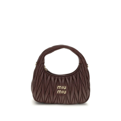 Miu Miu Bordeaux Calf Leather Bos Taurus Shoulder Bag