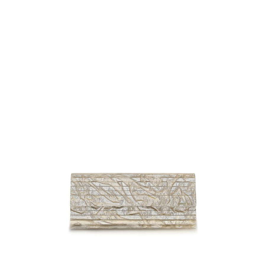 Jimmy Choo Gold Plexiglass Shoulder Bag