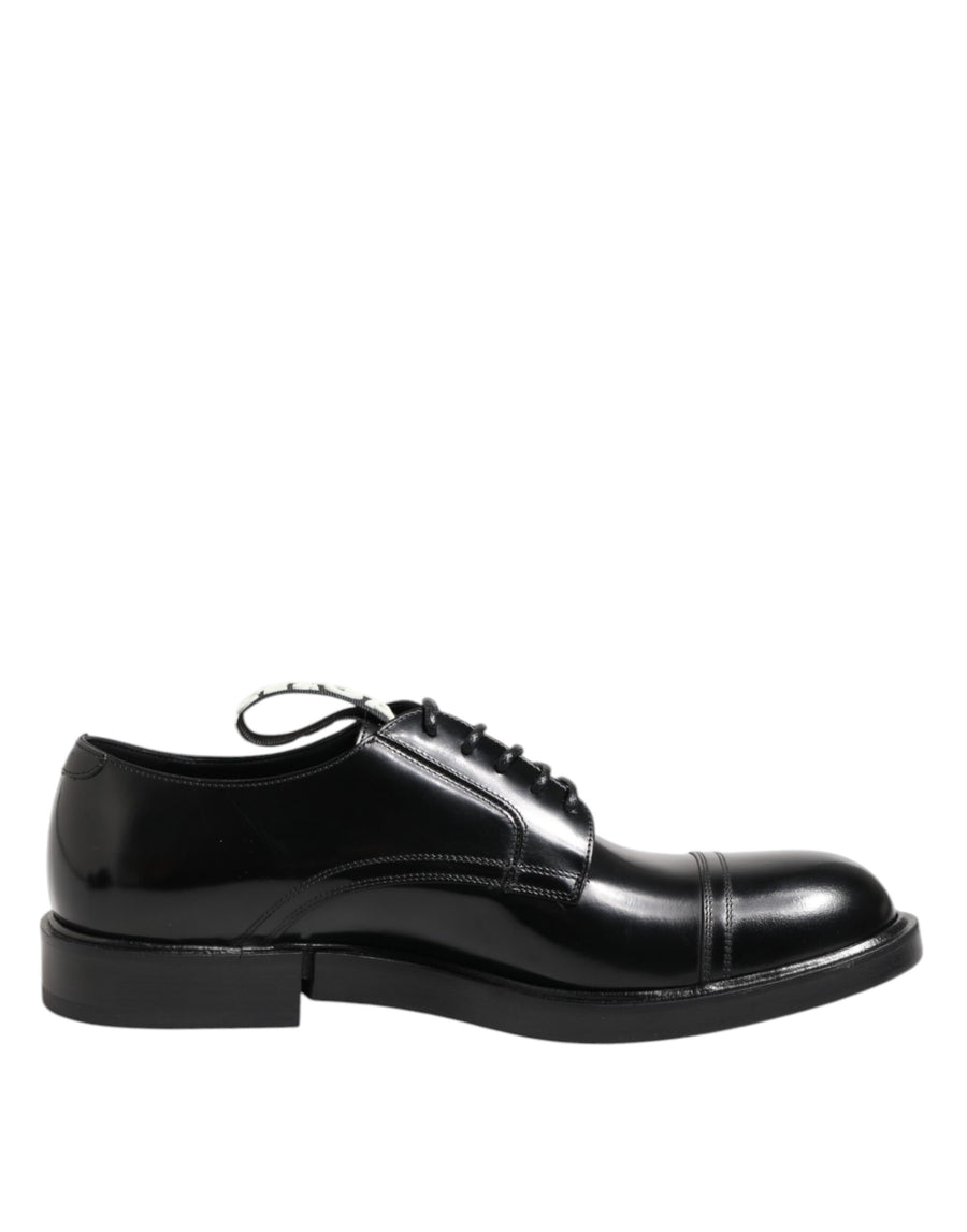 Dolce & Gabbana Black Leather Dress Lace Up Men Formal Shoes