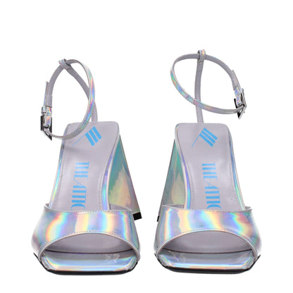 The Attico Gray Leather Platforms