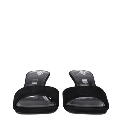 The Attico Black Leather Platforms