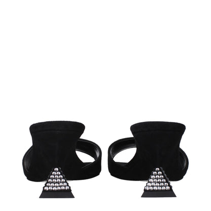 The Attico Black Leather Platforms