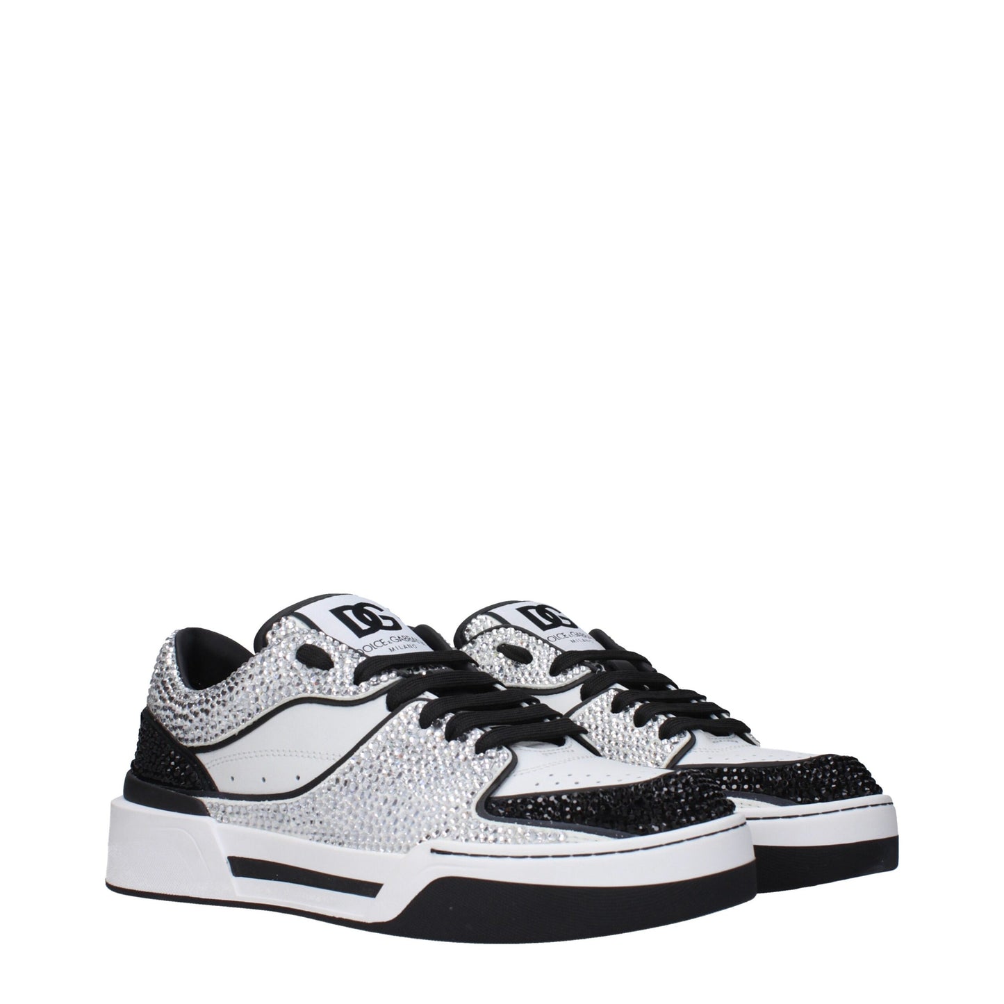 Dolce & Gabbana White Leather Low Top Sneakers