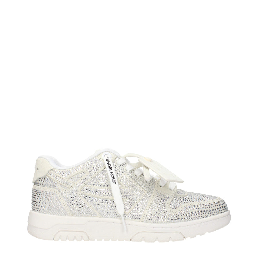 Off-White Beige Leather Low Tops