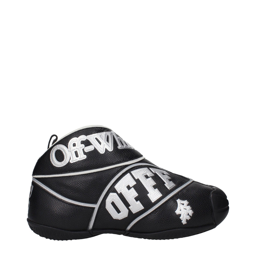 Off-White Black Leather High Tops