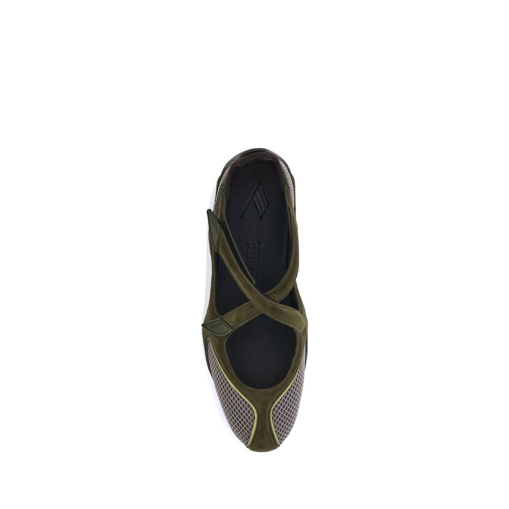 The Attico Green Polyethylene Ballet Flats