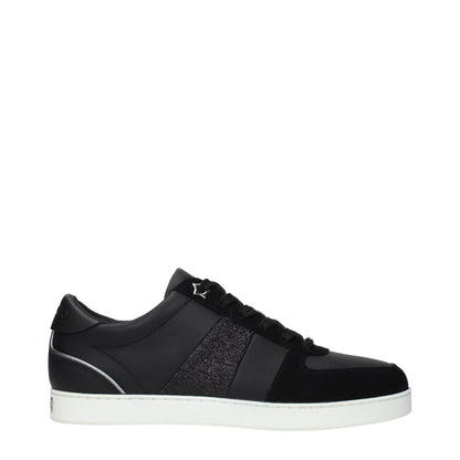 Jimmy Choo Black Leather Low Tops