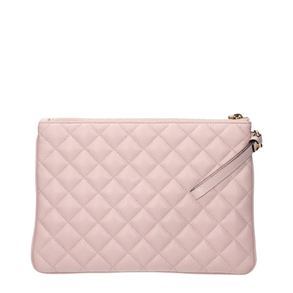 Versace Pink Leather Clutch Bag