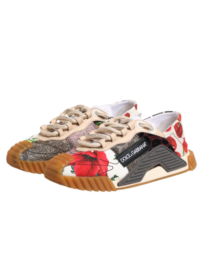 Dolce & Gabbana Multicolor Logo Low Top NS1 Sneakers Shoes