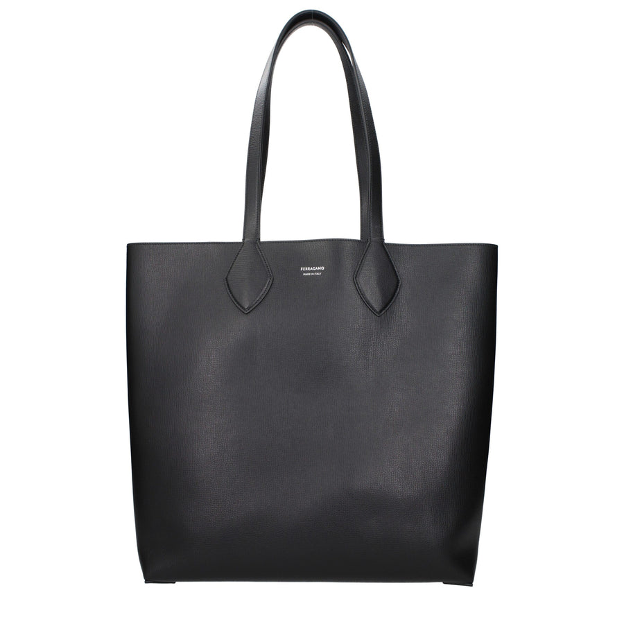 Ferragamo Black Leather Shoulder Bag
