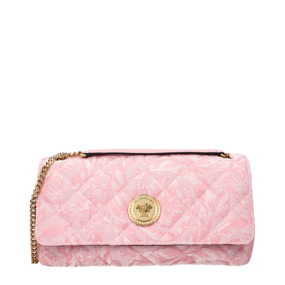 Versace Pink Fabric Shoulder Bag