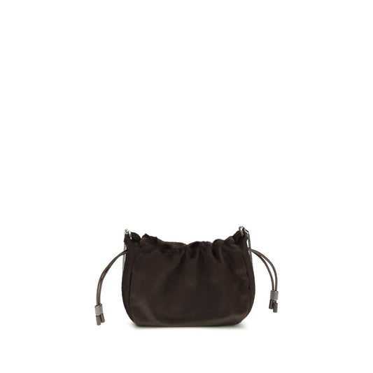Brunello Cucinelli Brown Fur Shoulder Bag