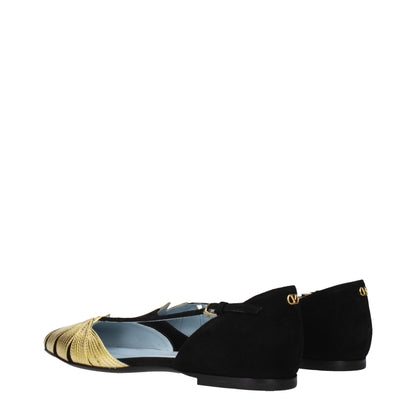 Valentino Garavani Black Leather Flat Sandals