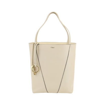 Chloé Cream Calf Leather Bos Taurus Shoulder Bag