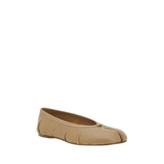 Maison Margiela Beige Lamb Ovis Aries Aries Ballet Flats