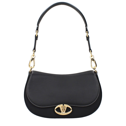 Valentino Garavani Black Leather Shoulder Bag