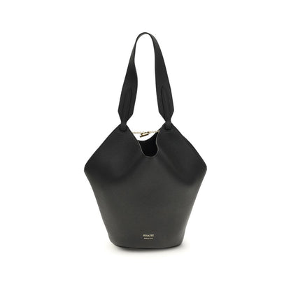 Khaite Black Calf Leather Bos Taurus Shoulder Bag