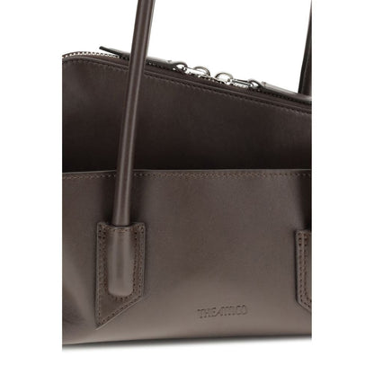 The Attico Brown Calf Leather Bos Taurus Shoulder Bag