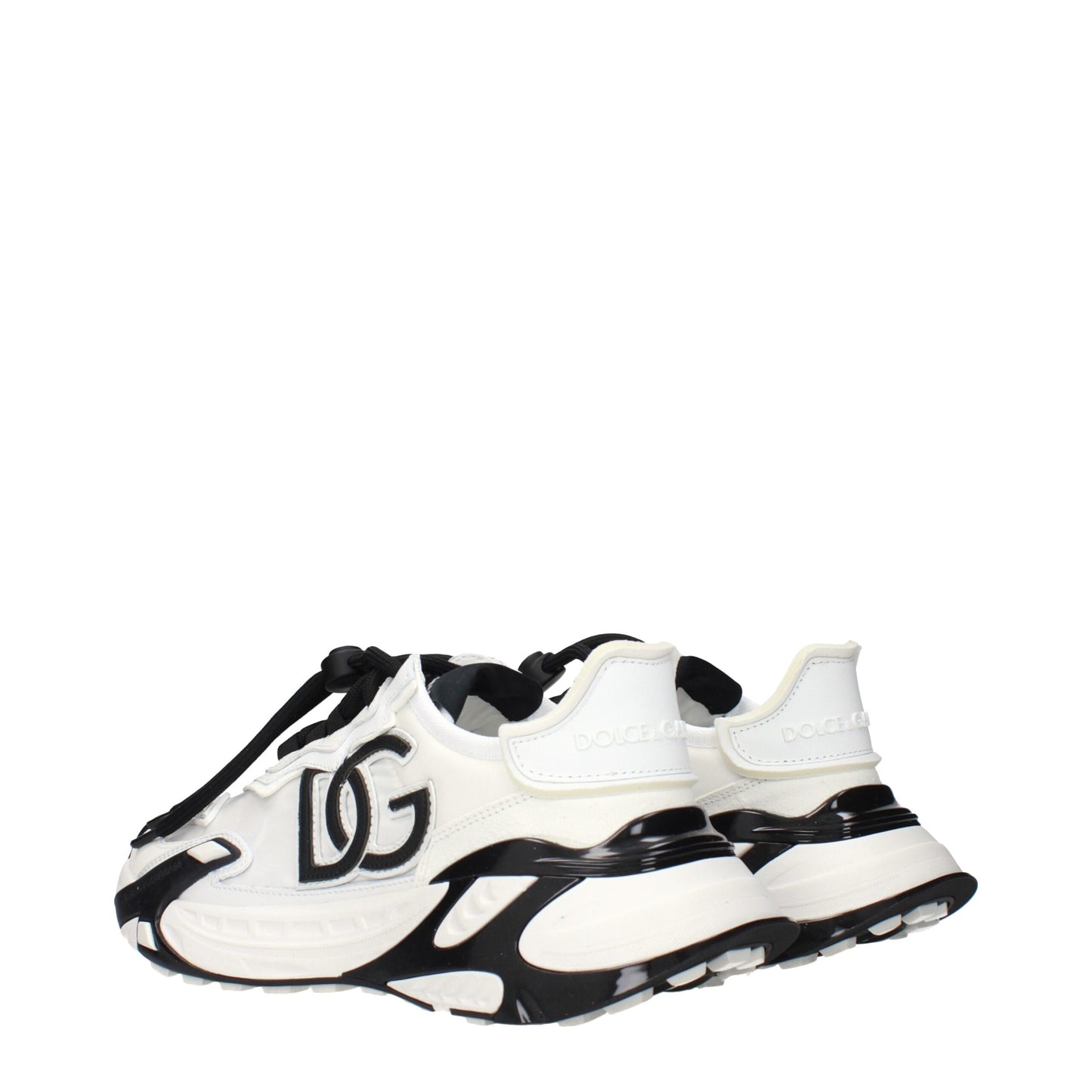 Dolce & Gabbana White Fabric Athletic Sneakers