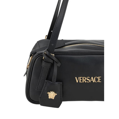Versace Black Lamb Ovis Aries Aries Shoulder Bag