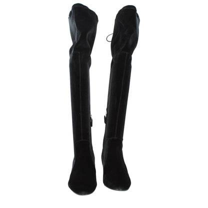 Prada Black Velvet Over The Knee